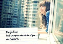 Did you know that every time she thinks of you she smiles.jpg